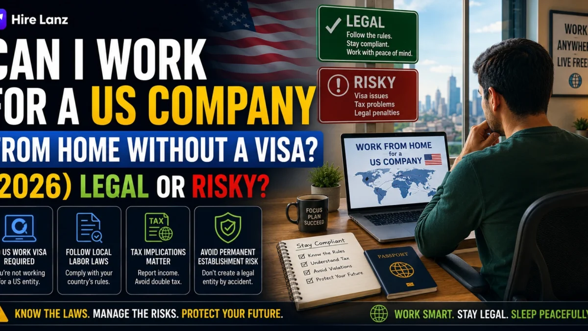 Can I Work for a US Company From Home Without a Visa? (2026) Legal or Risky?